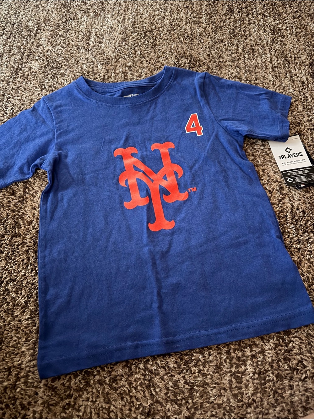 NWT Genuine Merchandise Kids New York Mets Blue Logo Tee